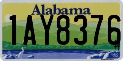 AL license plate 1AY8376