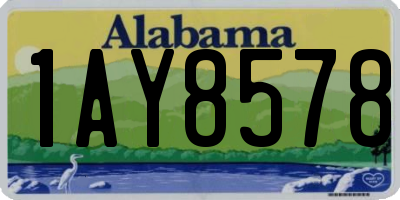 AL license plate 1AY8578