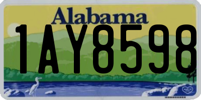 AL license plate 1AY8598