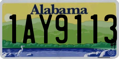 AL license plate 1AY9113
