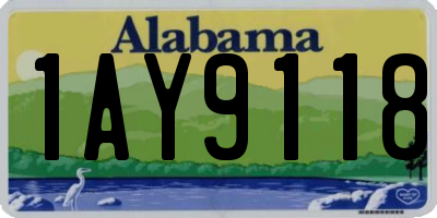 AL license plate 1AY9118