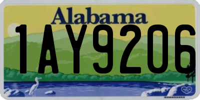 AL license plate 1AY9206
