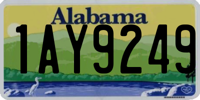 AL license plate 1AY9249