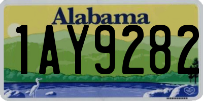 AL license plate 1AY9282