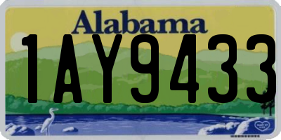 AL license plate 1AY9433