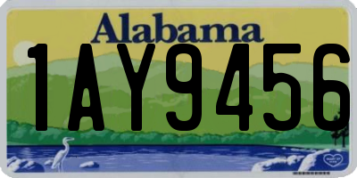 AL license plate 1AY9456