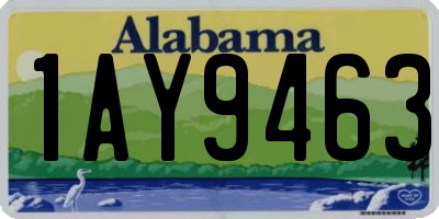 AL license plate 1AY9463