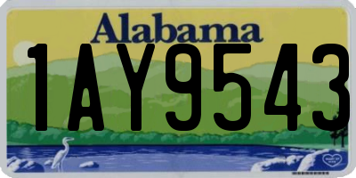 AL license plate 1AY9543