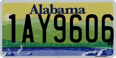 AL license plate 1AY9606