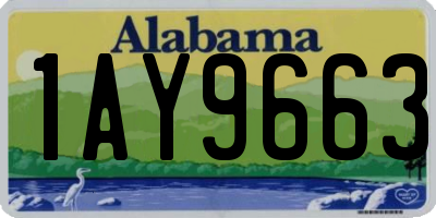 AL license plate 1AY9663