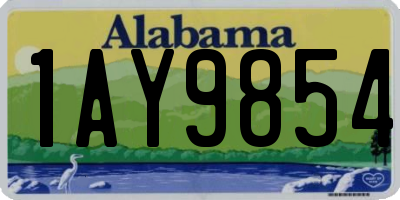 AL license plate 1AY9854