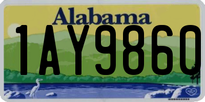 AL license plate 1AY9860