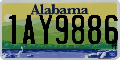 AL license plate 1AY9886