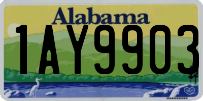 AL license plate 1AY9903