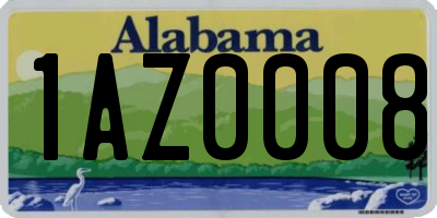 AL license plate 1AZ0008