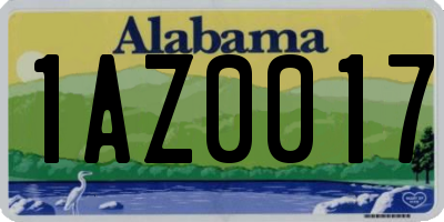 AL license plate 1AZ0017