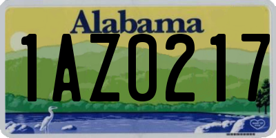 AL license plate 1AZ0217