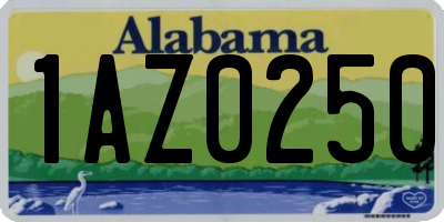 AL license plate 1AZ0250