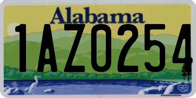 AL license plate 1AZ0254