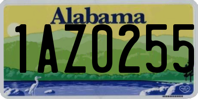 AL license plate 1AZ0255
