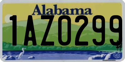 AL license plate 1AZ0299