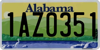 AL license plate 1AZ0351