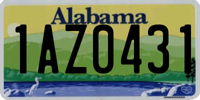 AL license plate 1AZ0431