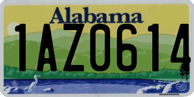 AL license plate 1AZ0614