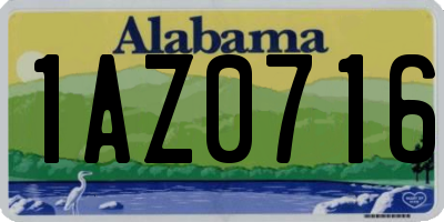 AL license plate 1AZ0716