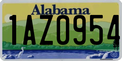 AL license plate 1AZ0954