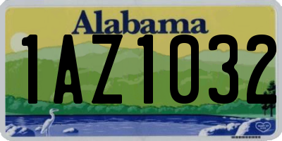 AL license plate 1AZ1032