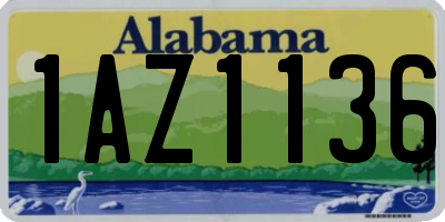 AL license plate 1AZ1136