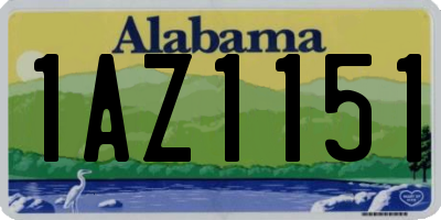 AL license plate 1AZ1151