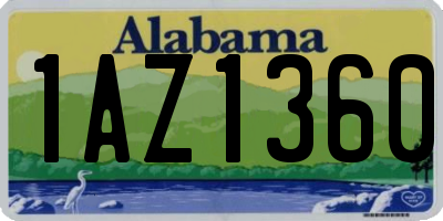 AL license plate 1AZ1360