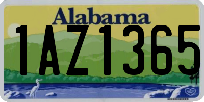 AL license plate 1AZ1365