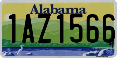 AL license plate 1AZ1566