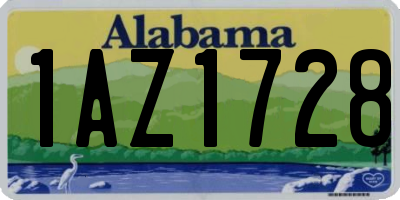AL license plate 1AZ1728