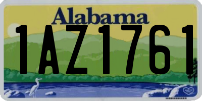 AL license plate 1AZ1761