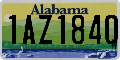 AL license plate 1AZ1840
