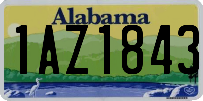 AL license plate 1AZ1843