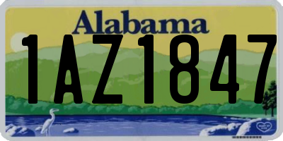 AL license plate 1AZ1847