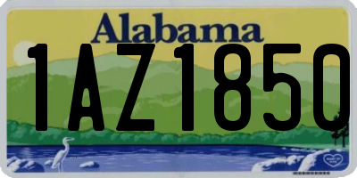 AL license plate 1AZ1850
