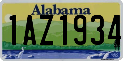 AL license plate 1AZ1934
