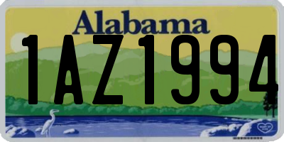 AL license plate 1AZ1994