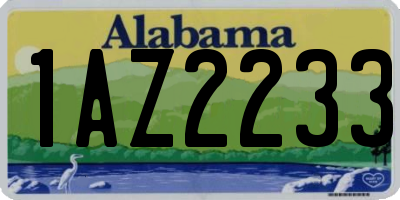 AL license plate 1AZ2233
