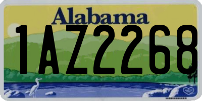 AL license plate 1AZ2268