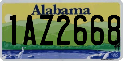AL license plate 1AZ2668