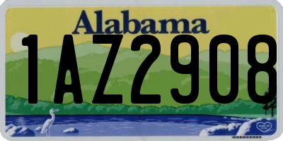 AL license plate 1AZ2908