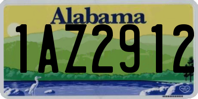 AL license plate 1AZ2912