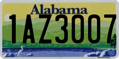 AL license plate 1AZ3007